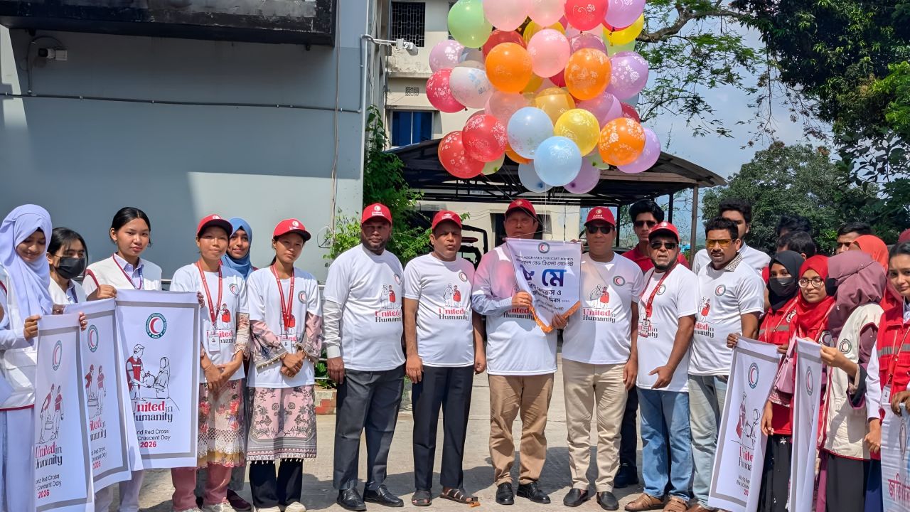 যথাযোগ্য মর্যাদায় রাঙ্গামাটিতে বিশ্ব রেড ক্রস ও রেড ক্রিসেন্ট দিবস ২০২৬ উদযাপন।