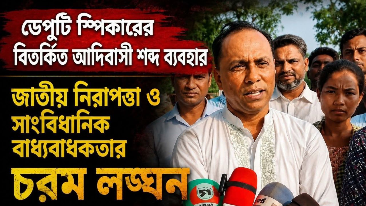 ডেপুটি স্পিকারের বিতর্কিত আদিবাসী শব্দ ব্যবহার: জাতীয় নিরাপত্তা ও সাংবিধানিক বাধ্যবাধকতার চরম লঙ্ঘন।