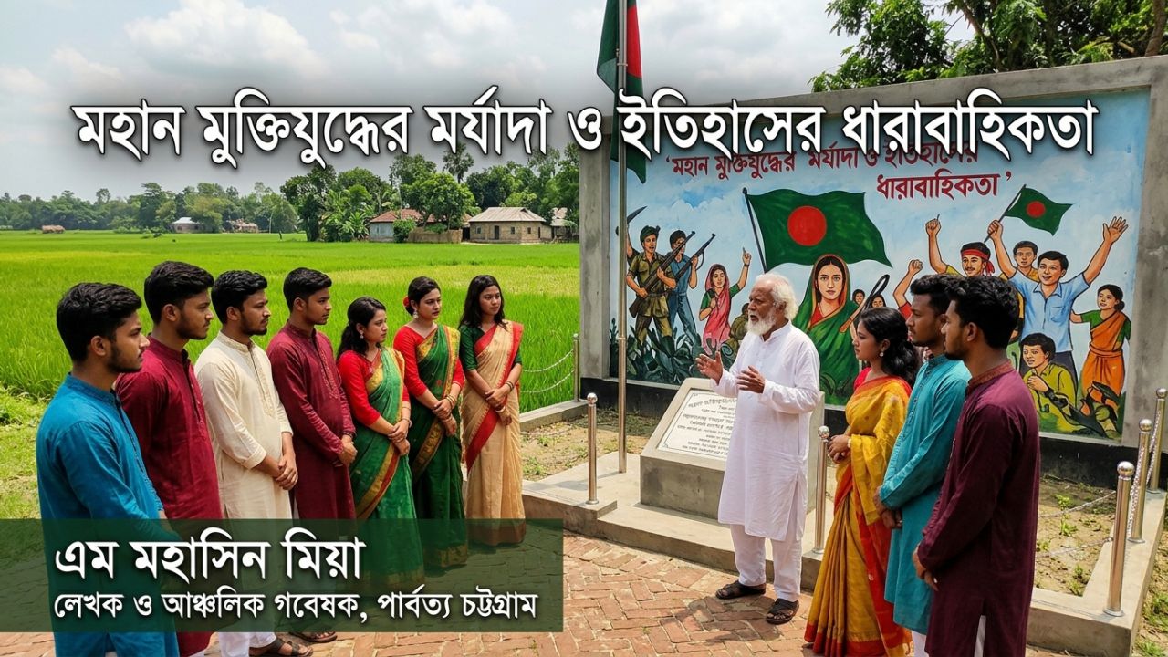 মহান মুক্তিযুদ্ধের মর্যাদা ও ইতিহাসের ধারাবাহিকতা।