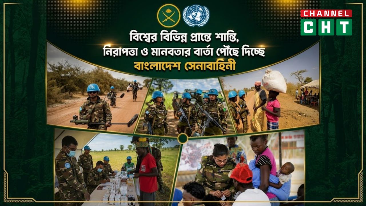 বিশ্বে শান্তি, নিরাপত্তা ও মানবতার বার্তা পৌঁছে দিচ্ছে বাংলাদেশ সেনাবাহিনী।
