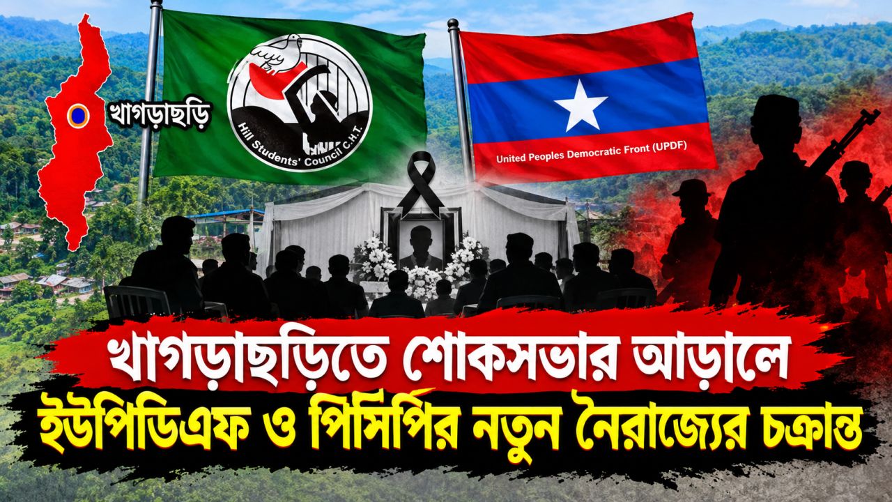 খাগড়াছড়িতে শোকসভার আড়ালে ইউপিডিএফ ও পিসিপির নতুন নৈরাজ্যের চক্রান্ত।