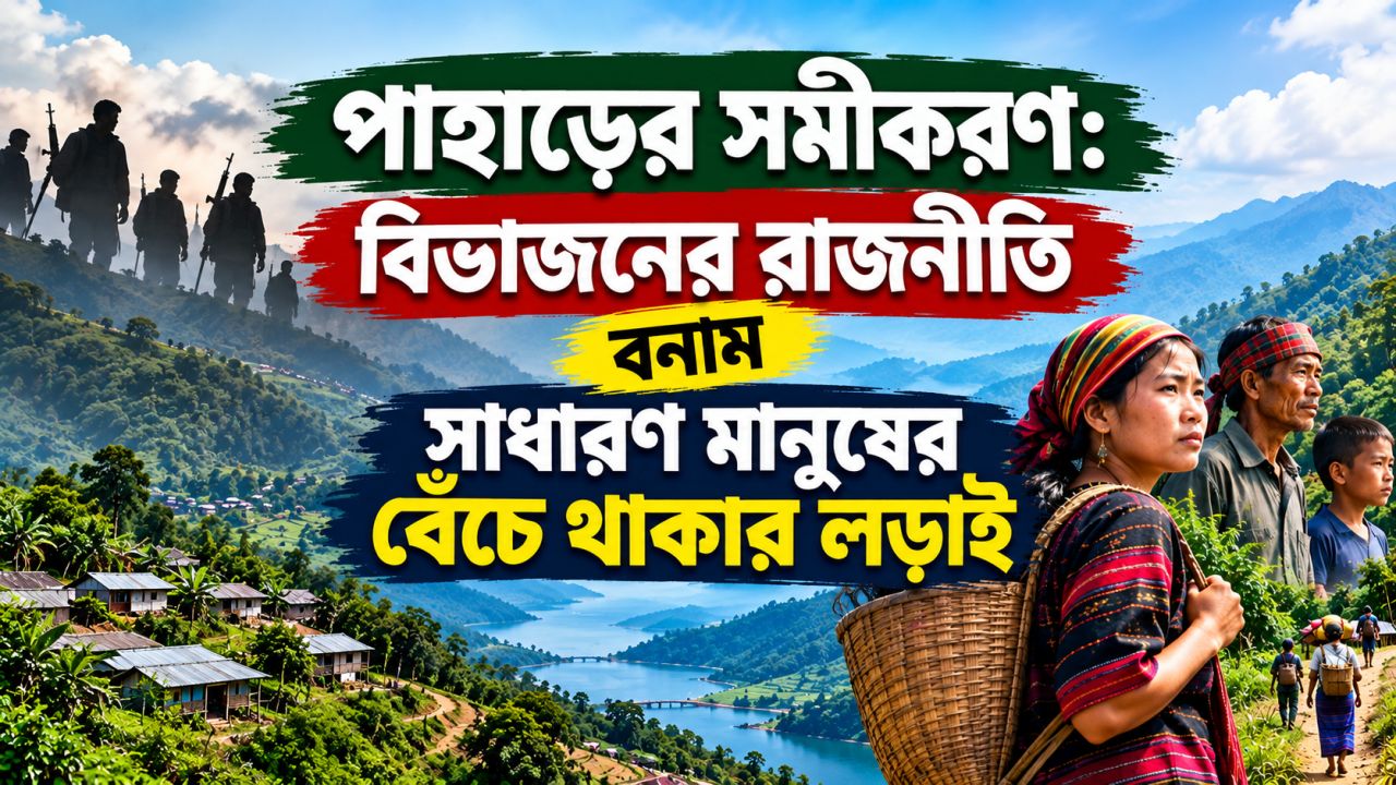 পাহাড়ের সমীকরণ: বিভাজনের রাজনীতি বনাম সাধারণ মানুষের বেঁচে থাকার লড়াই।