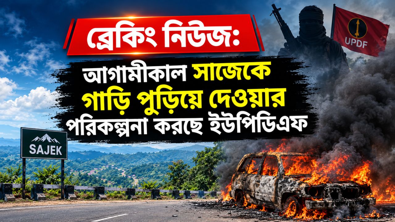 সাজেকে গাড়ি চলাচলে বাবু ধন চাকমার অগ্নিসংযোগের হুমকি, স্তব্ধ হওয়ার আশঙ্কায় সাজেক পর্যটন।